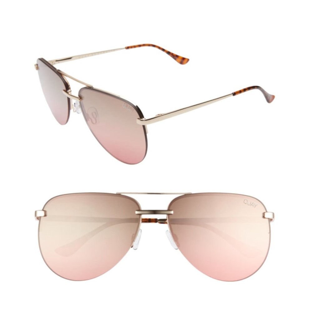 QUAY - GOLD/PINK MIRRORED - HIGH KEY MINI